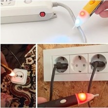 Ala Store Elektrik Kaçak Dijital Kontrol Kalemi Cihazı -Dedektörlü Temassız Işıklı Kablo Voltaj Test (5122)