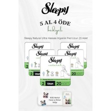 Ala Store Natural Ultra Hassas Hijyenik Ped Uzun 20 Adet 5 Al 4 Öde ve Rosie Pamuk