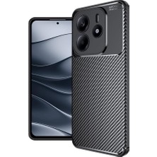 Ala Store 14 ile Uyumlu Kamera Korumalı Darbe Önleyici Carbon Brushed Silikon Kılıf (Siyah, 14)