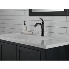 Ala Store Woodhurst Mat Siyah Banyo Bataryası, Tek Delikli Banyo Bataryası, Tek Saplı Banyo Lavabo Bataryası Siyah, Conta Teknolojisi, Tahliye Montajı, Mat Siyah 532-BLMPU-DST