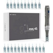 Cekar Store Dr.pen Microneedling, Profesyonel Ultima M8 Kablosuz Mikro Mikro Iğne Kalemi, 12 Adet 16 Pin ve 10 Adet 36 Pin Yedek Kartuş Iğneleri, Yüz Boyun Vücut Için Sihirli Cilt Bakım Kiti