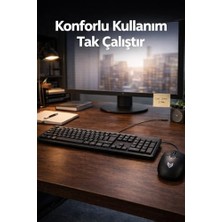 Ala Store Km-03 USB Kablolu Klavye Mouse Set Türkçe Q Siyah