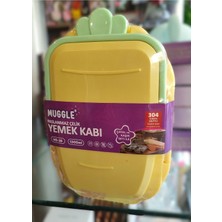 Ada Çanta Kırtasiye Paslanmaz Çelik 2 Katlı 3 Bölmeli Havuç Model Geniş Kapasiteli Beslenme Kabı 1300ML Muggle MM50007