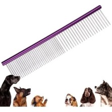 Ala Store Parlak Metal Kedi Köpek Tüy Bakım Tarağı – Uzun ve Kısa Tüyler Için Metal Kıtık Açıcı, Profesyonel Bakım Tarak (19 Cm)