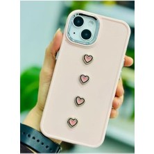 Ala Store 13-14 ve 15 ile Uyumlu 4 Pembe Kalp Oyuncak Tasarımlı Esnek Silikon Kılıfı