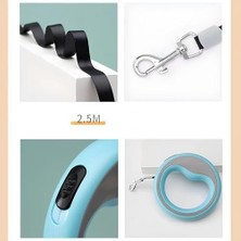 Ala Store Kanjı Otomatik Köpek Gezdirme Tasması – Gri | 2.5 Metre Geri Çekilebilir Plastik Tasma – Ergonomik Tutma Saplı, Güçlü Metal Kancalı, Küçük ve Orta Irklar Için Uygun | Yürüyüş & Eğitim Için