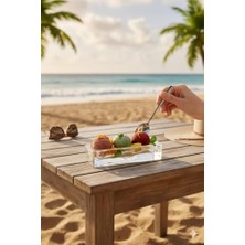 Ala Store Nude 25368 Ice Cube Dondurma Servis Tabağı – Kristal, 18 Cm, El Imalatı