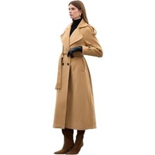 Ala Store Sateen Geniş Yaka Uzun Kaban, STN139KKA1931