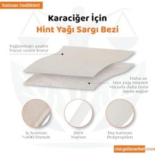 Ala Store Hint Yağı Sargı Bezi 2'li Set: Üst Batın (Karaciğer) ve Alt Batın (Pelvik) Sargı Bezi, Pamuklu, Çoklu Kullanım,% 100 Sızdırmaz + 100 ml Hint Yağı (Hekzansız)