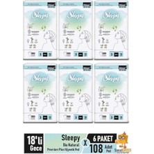 Ala Store Bio Natural Premium Plus Hijyenik Ped 18'li Gece x 6 Paket
