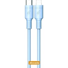 Ala Store Azeada 27W Type-C To Lightning ile Uyumlu Şarj ve Data Kablosu 1m Mavi PD-B82İM (Mavi, Type-C To Lightning)