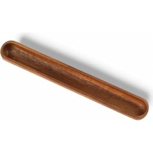 Ala Store Akasya Ağacından Ahşap Zeytin Tabağı, Zeytinlik,ahşap Zeytin Tepsisi El Yapımı Akasya Ahşap Uzun Kano Tekne Tarzı Çanak - Yemek Servis Tabağı Masa Orta Parça (35CM*5CM)