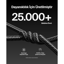 Ala Store 2'li Örgülü Usb-C - Usb-C Kablo, 1,5 M, 240 W, Yumuşak, Esnek ve Hızlı Şarj Kablosu, 17 ve 16 Serisi, Galaxy S25, 10, iPad Pro ve Daha Fazlasıyla Uyumlu, Siyah