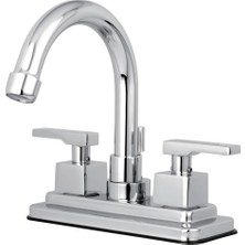 Ala Store KS8661QLL Executive 4 Inç Ikiz Kollu Kulp Merkezli Lavabo Bataryası, Parlak Krom