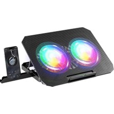 Ala Store Telefon Tutuculu Profesyonel Dizüstü Bilgisayar Notebook Soğutucu Laptop Stand Işıklı Oyuncu Laptoplarına Özel 2 Büyük Fanı Ile Hızlı Soğutma 2 USB Giriş N33