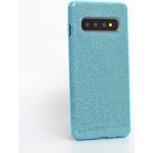 ZM Store Galaxy S10 Uyumlu Kılıf Renkli Simli Parlak Shining Kapak