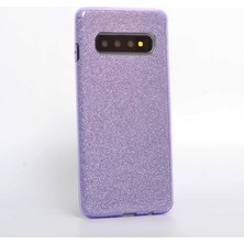 ZM Store Galaxy S10 Uyumlu Kılıf Renkli Simli Parlak Shining Kapak