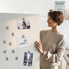 Ala Store 12 Adet Mıknatıslı Mandallı Buzdolabı Magnet Fotoğraf Kağıt Evrak Tutucu