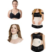 Ala Store Hint Yağı Sargı Bezi 4'lü Set: Üst Batın (Karaciğer), Alt Batın (Pelvik), Göğüs ve Boyun/göz Bölgesi Sargı Bezi,% 100 Pamuklu, Çoklu Kullanım, Sızdırmaz