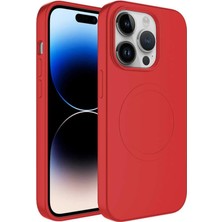 Ala Store 13 Pro Max Için ile Uyumlu Kılıf Lansman Silikon Kapak Plas Kırmızı