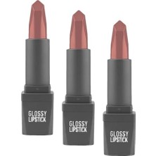 Ala Store 315 Glossy Plum Parlak Ruj - Nemlendirici Etkili Pürüzsüz Dudak Görünümü - Glossy Lipstick (3 Paketi)