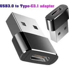 Ala Store USB 3.0 - Type C 3.1 Şarj ve Data Dönüştürücü Adaptör, Carplay Uyumlu, Otg Destekli