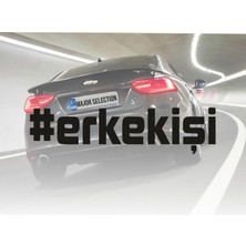 Ala Store Erkek Işi Yazı Araba-Motosiklet Cam Etiket 20X5 cm