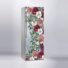 Ala Store Buzdolabı Kaplama Dolap Kaplama Etiketi Zarif Çiçekler