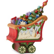 Ala Store Jim Shore Heartwood Tren Kömür Araba Figürü, 13,7 cm Yükseklik, Çok Renkli