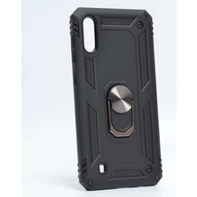 ZM Store Galaxy M10 Uyumlu Kılıf Vega Tank Yüzüklü Standlı Kapak