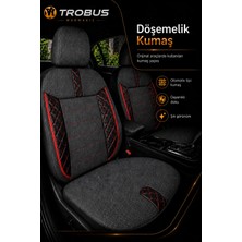 Trobus Renault Fluence 2010+ Dokumaline Serisi Döşemelik Kumaş Kırmızı Koltuk Kılıfı
