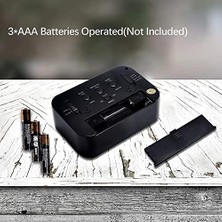 Ala Store Dijital Çalar Saat Büyük LED Ekranlı Başucu Saati 12/24 Erteleme Gece Lambası, Tarih Takvimli Yatak Odası Ev Ofis Için (Siyah)