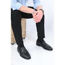 Bestello Bağcıksız Neolit Taban Örgülü Hakiki Deri Klasik Ayakkabı 333-2358 Erkek Ayakkabı