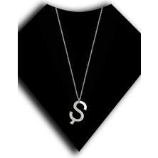 Roxx Jewellery 925 Ayar Gümüş Ş Harf Unisex Kolye