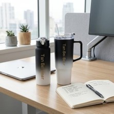 Ala Store 2’li Matara ve Pipetli Mug Bardak Seti – 900 ml Spor Suluk + 1500 ml Pipetli Termal Mug Bardak, Günlük Kullanım Için Içecek Seti