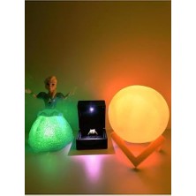 Ala Store Işıklı Yüzük Kutusu Kalpli Yüzük, Rcb Led, 3D LED Küre Gece Lambası Halay Çeken