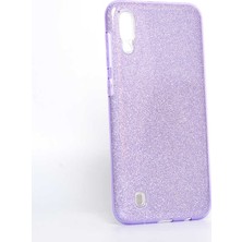ZM Store Galaxy M10 Uyumlu Kılıf Renkli Simli Parlak Shining Kapak