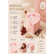 ArtMaster Hediye Kutusu Orta Boy Pembe Kalpli 1 Paket K-8634 Boş Hediye Kutusu Sevgiliye Özel Kurdelalı Kutu Karton Kutu Hatıra