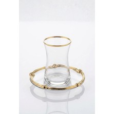 Layan Home Baroque Decor 12 Parça 6 Kişilik Cam Çay Takımı