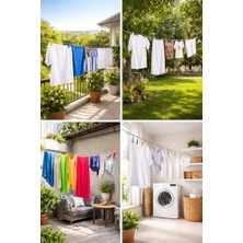 Ala Store 2’li Çelik Çamaşır Ipi, Pvc Kaplamalı Paslanmaz Dayanıklı Askı Teli, 10 Metre, Balkon, Bahçe, Banyo ve Dış Mekan Kullanımına Uygun (Asorti)