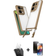Pileli Store Pilelistore™ Redmi Note 13 Pro 5g Kılıf Ufuk Klasik - Siyah 3D Antistatik Mat Seramik Nano Ekran Koruyucu + Kamera Lens Koruma Cam - Sf