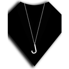 Roxx Jewellery 925 Ayar Gümüş J Harf Unisex Kolye