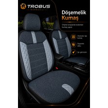 Trobus Toyota Yaris 2005+ Dokumaline Serisi Döşemelik Kumaş Gri Koltuk Kılıfı