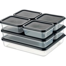 Ala Store 4 Adet Buzdolabı Organizeri – Pp Plastik Şeffaf ve Ayarlanabilir Saklama Kabı, Gıdaları Taze Tutan Fresh Box, Çok Amaçlı,mikrodalga ve Bulaşık Makinesi Uyumlu (Gri, 2600 Ml)