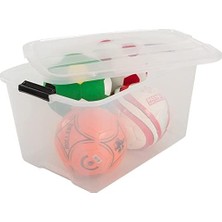 Ala Store Ohyama Kapaklı Plastik Saklama Kutuları, 45L, 2'li Set, Şeffaf