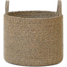 Ala Store Siyah Kırçıllı Jüt Halat Sepet 35 x 27 cm