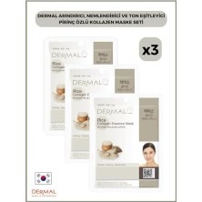 Ala Store Dermal Arındırıcı, Nemlendirici ve Ton Eşitleyici Pirinç Özlü Kollajen Maske 23 gr 3 Adet