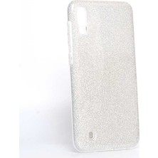 ZM Store Galaxy M10 Uyumlu Kılıf Renkli Simli Parlak Shining Kapak