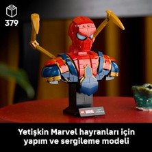 Ala Store ǀ Iron Örümcek Adam Büstü 76326 – Yetişkin Süper Kahraman Hayranları Için Örümcek Adam Büstü Içeren Koleksiyonluk Sergi Modeli, Temalı Hediye Fikri (379 Parça)