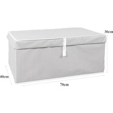 Ala Store Çok Amaçlı Kapaklı Sandık Tipi Hurç Organizer – Büyük Boy Saklama Kutusu – Dolap Içi, Yatak Altı ve Altı Için Sert ve Dayanıklı Depolama Çözümü – Katlanabilir (Gri, 70X40X30 Cm)
